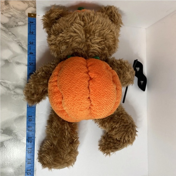 Teddy Bear in Pumpkin Suit Masquerade Halloween Plush Stuffed Toy - Picture 7 of 9